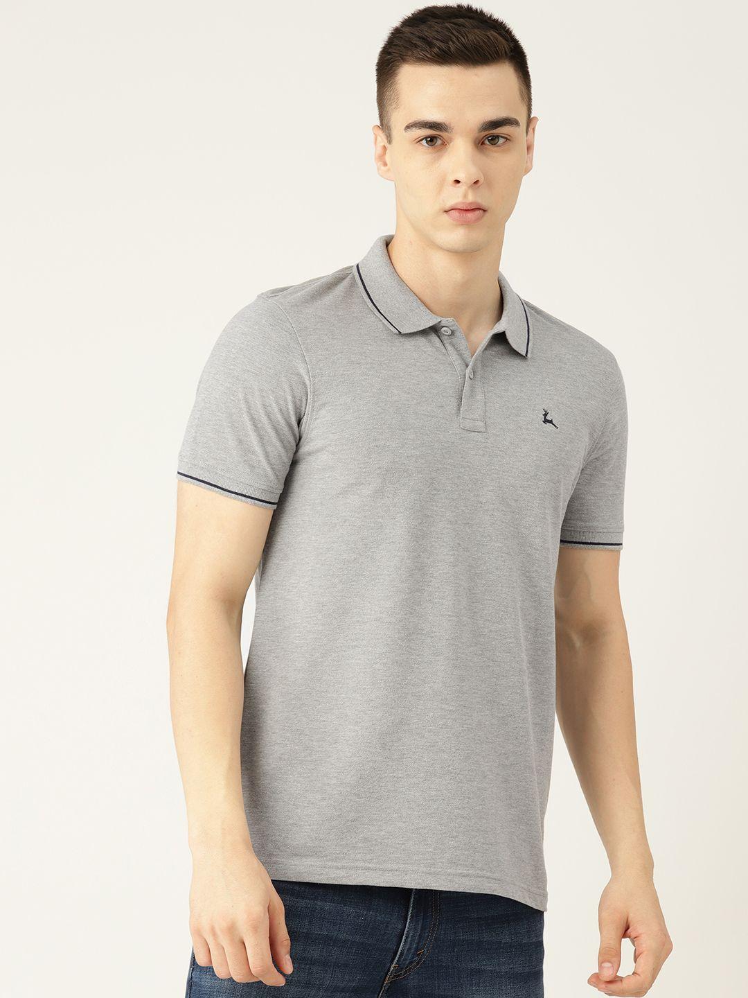 parx men solid polo collar t-shirt