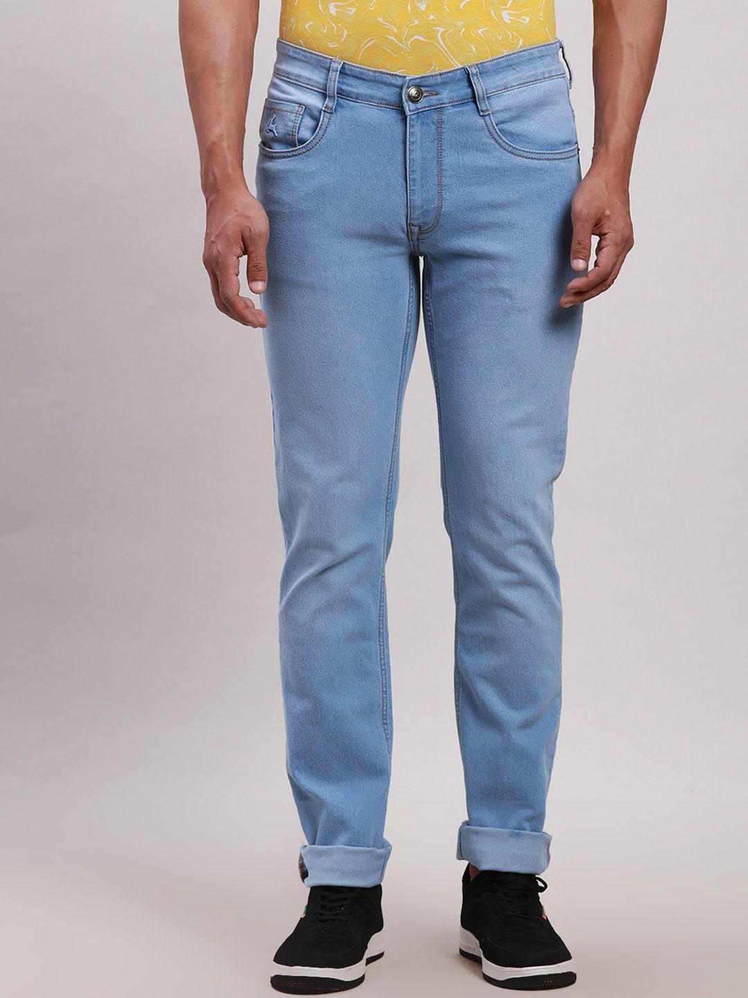 parx men tapered fit clean look low-rise stretchable jeans