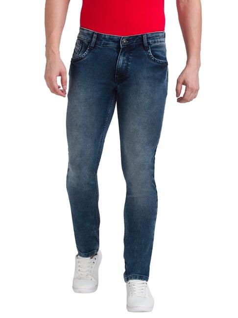 parx mid blue tapered fit jeans