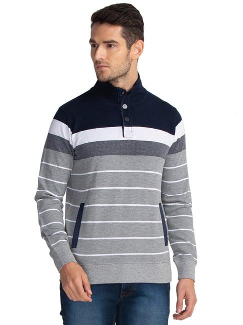 parx multi  regular fit striped sweatshirts