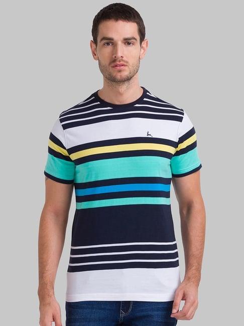 parx multi cotton regular fit striped t-shirt