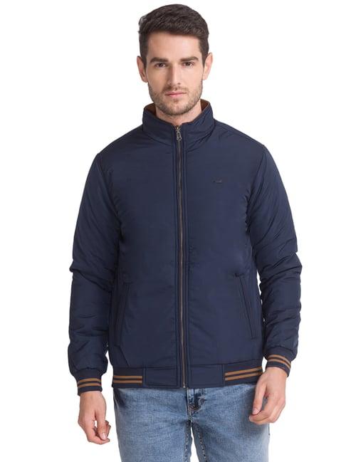 parx navy  regular fit jackets