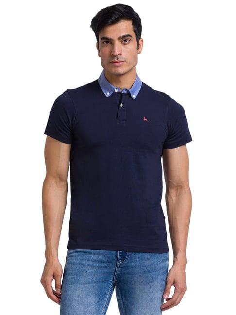 parx navy regular fit polo t-shirt