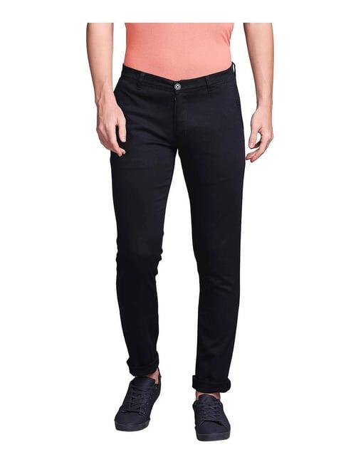 parx navy tapered fit trousers