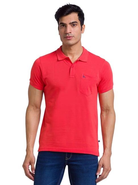 parx red regular fit polo t-shirt