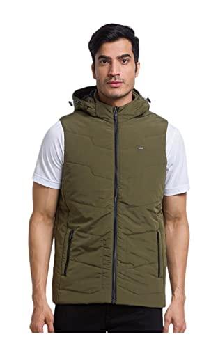 parx regular fit green activewear jackets for men