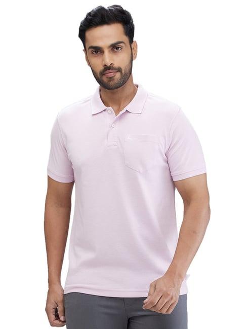 parx violet regular fit texture polo t-shirt