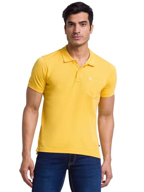 parx yellow regular fit polo t-shirt
