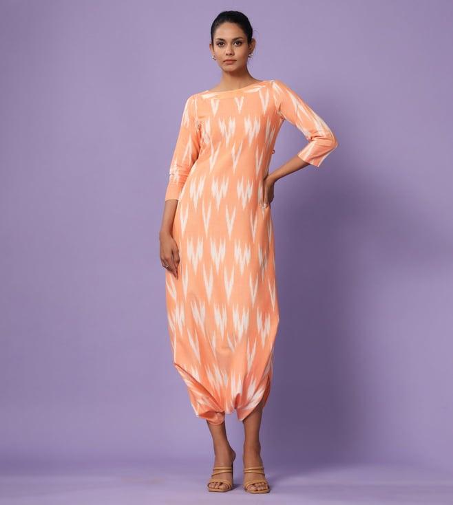 pasha india orange the ikat edit ikat dhoti jumpsuit