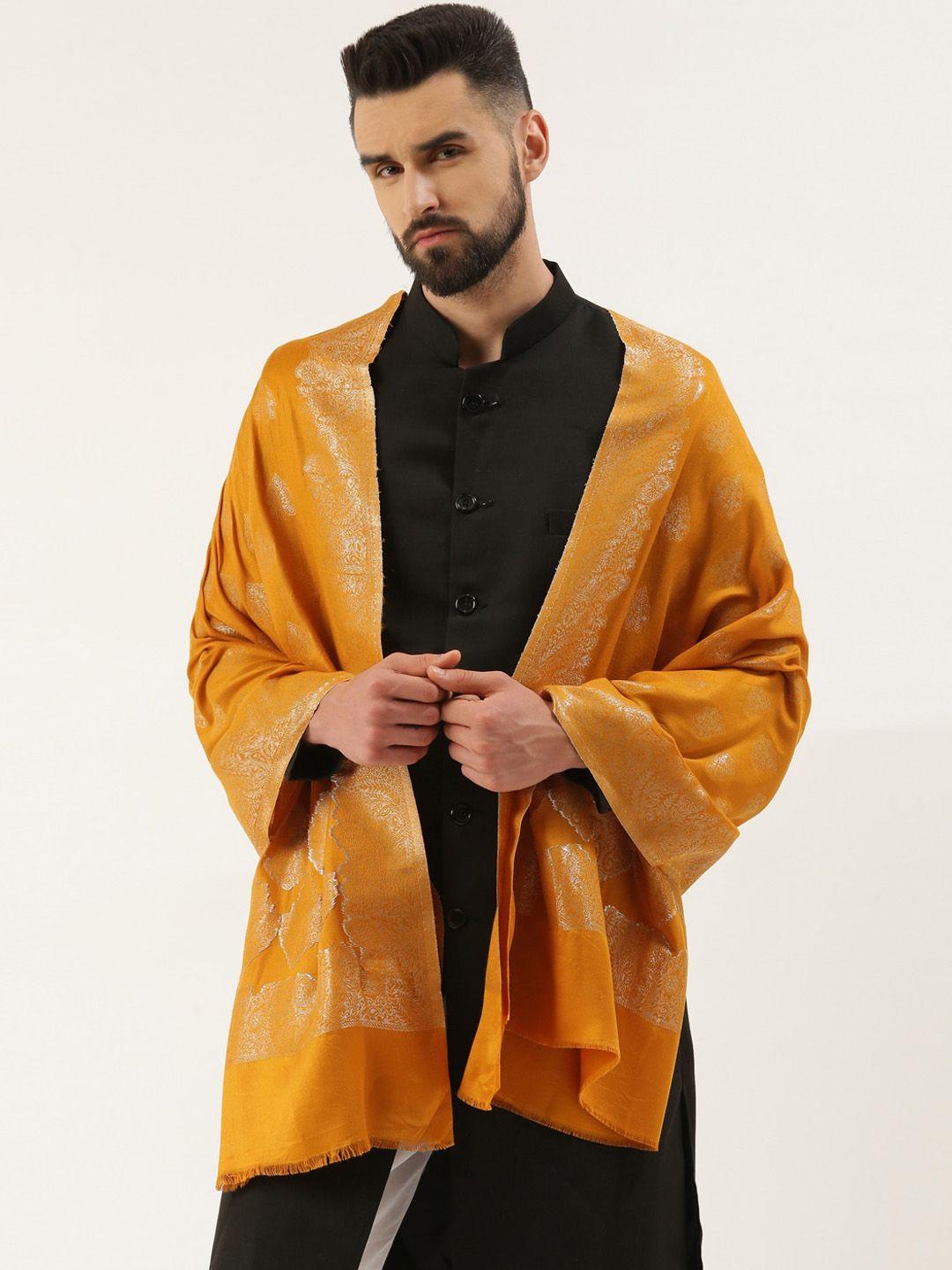 pashmoda men ethnic motif  woven design woolen shawl