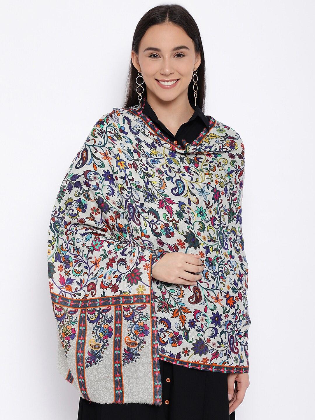 pashmoda women multicoloured woven design stole