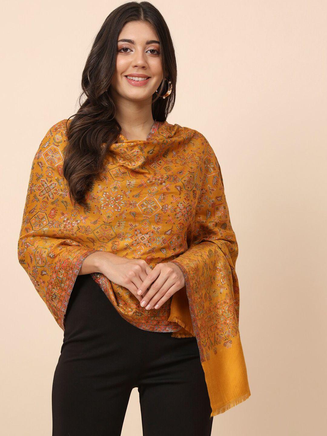 pashmoda ethnic motifs woven design shawl