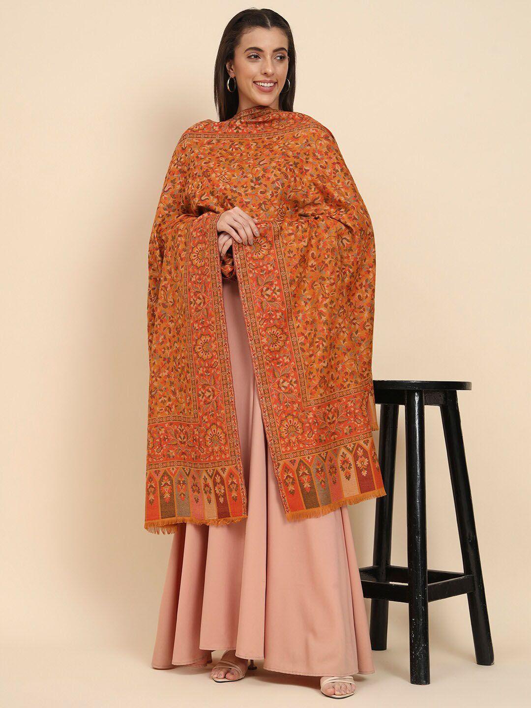 pashmoda floral woven design shawl