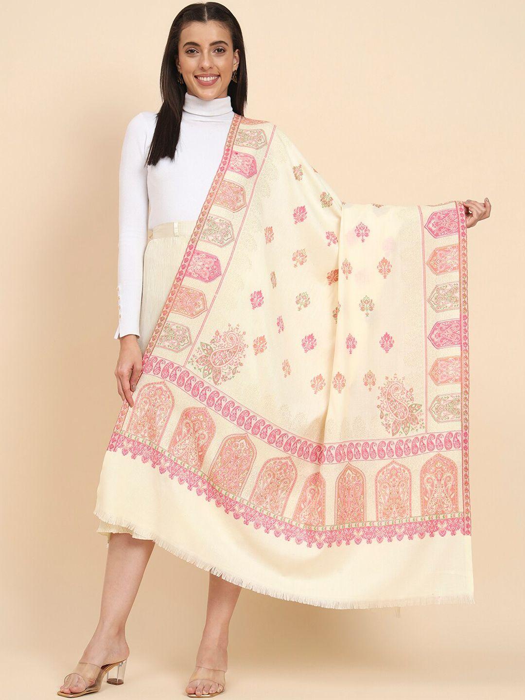 pashmoda kaani paisley woven design shawl