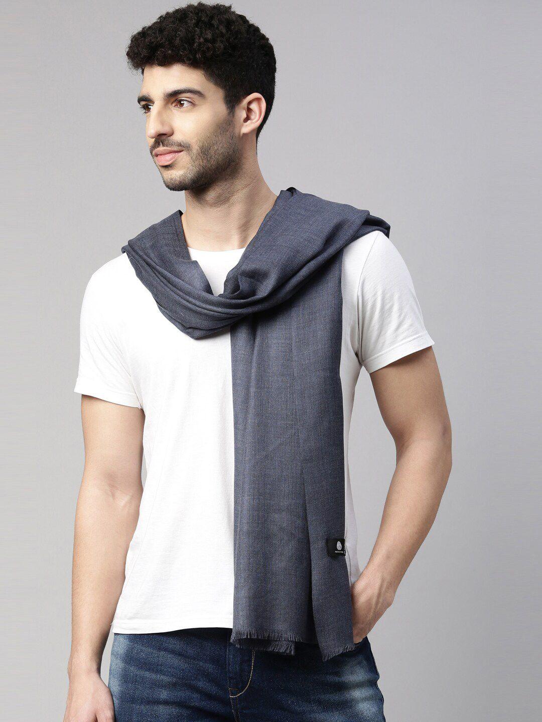 pashmoda men blue woolen stole