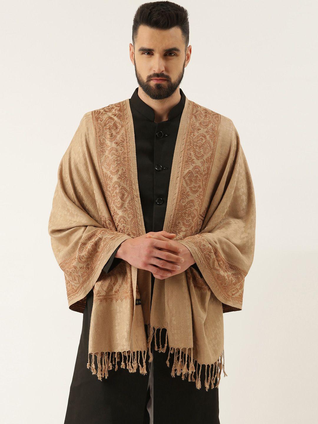 pashmoda men ethnic motif embroidered shawl