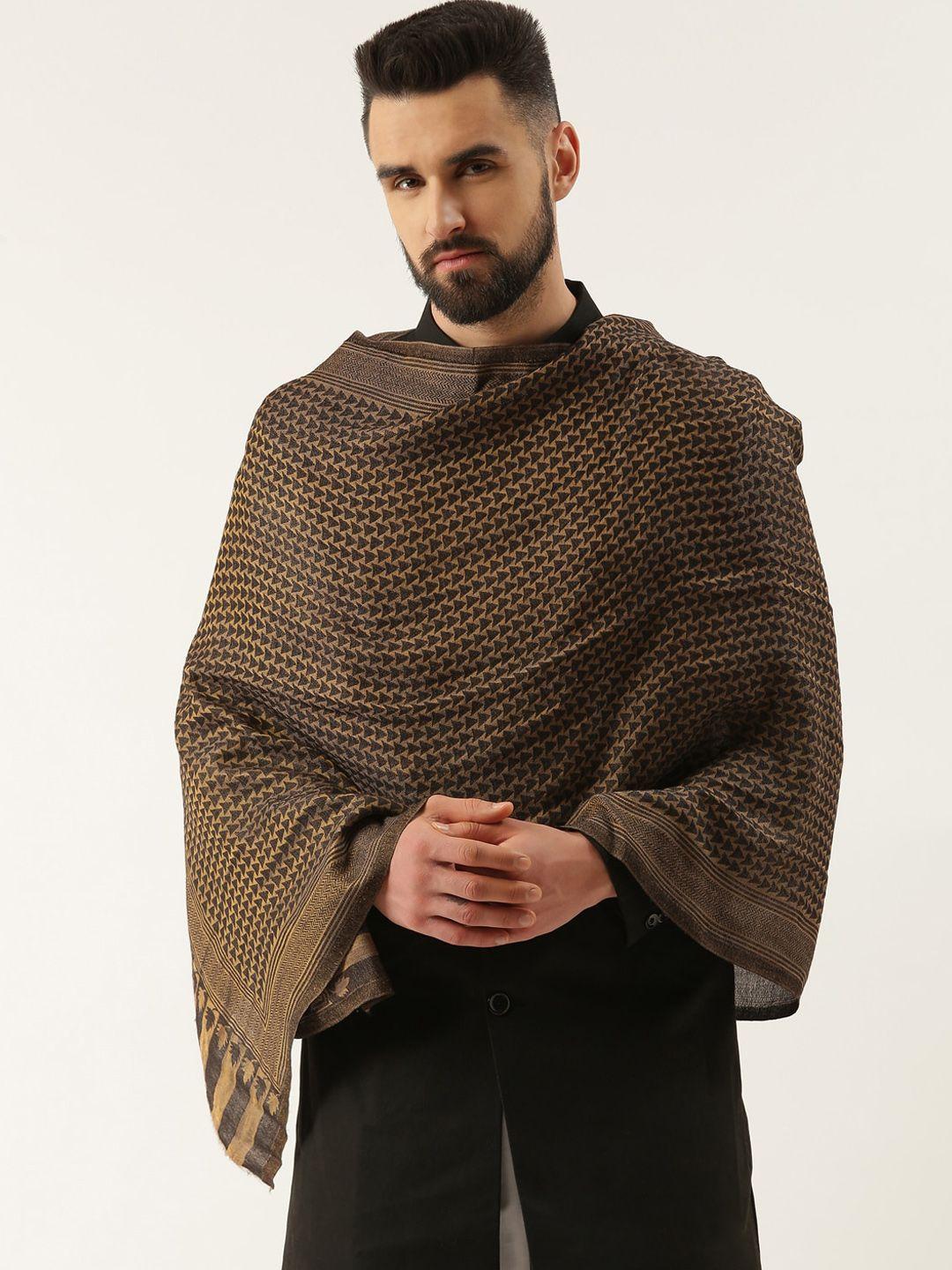 pashmoda men woven designed fine wool shawl
