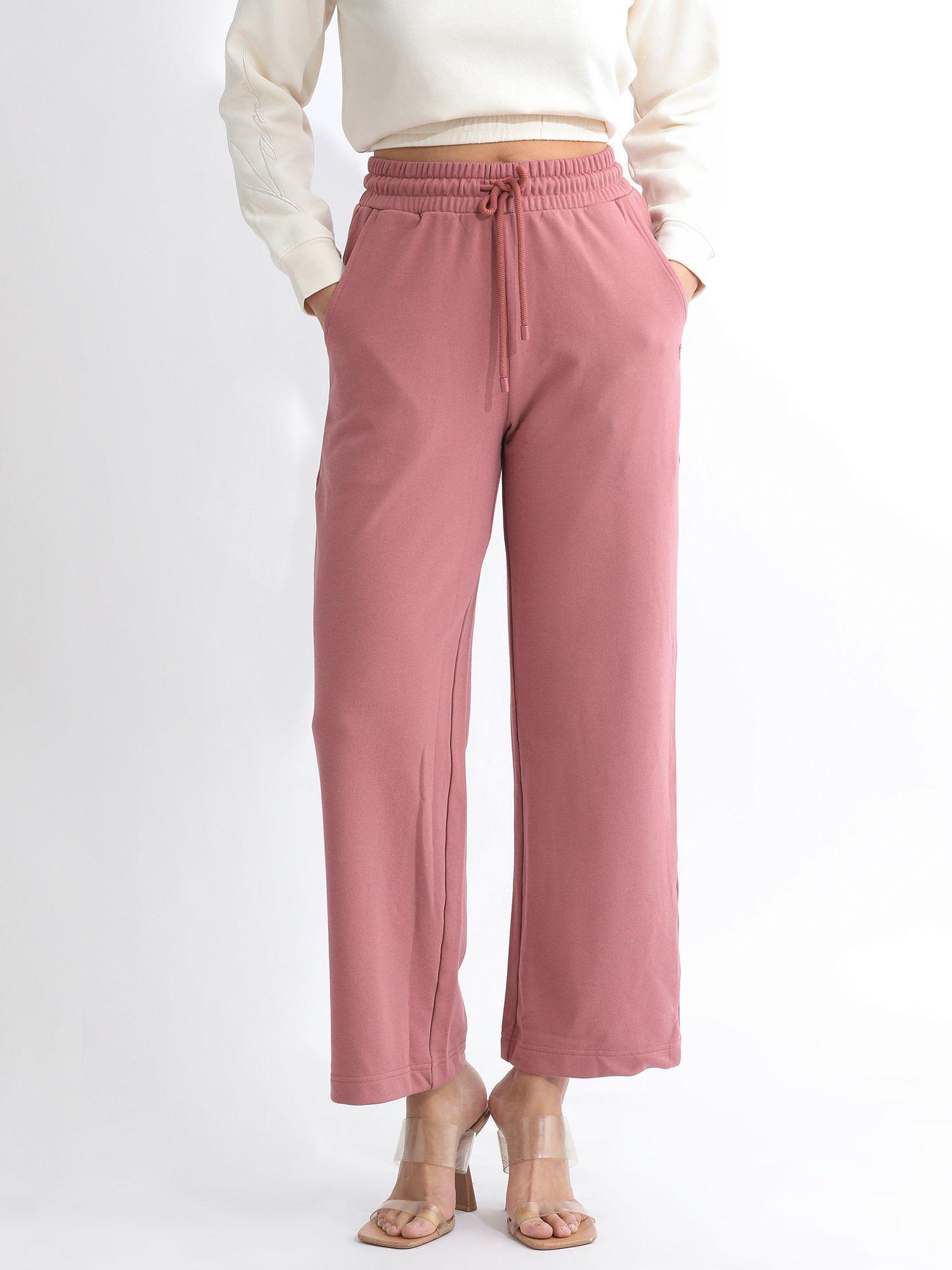 paso dusky pink solid trouser