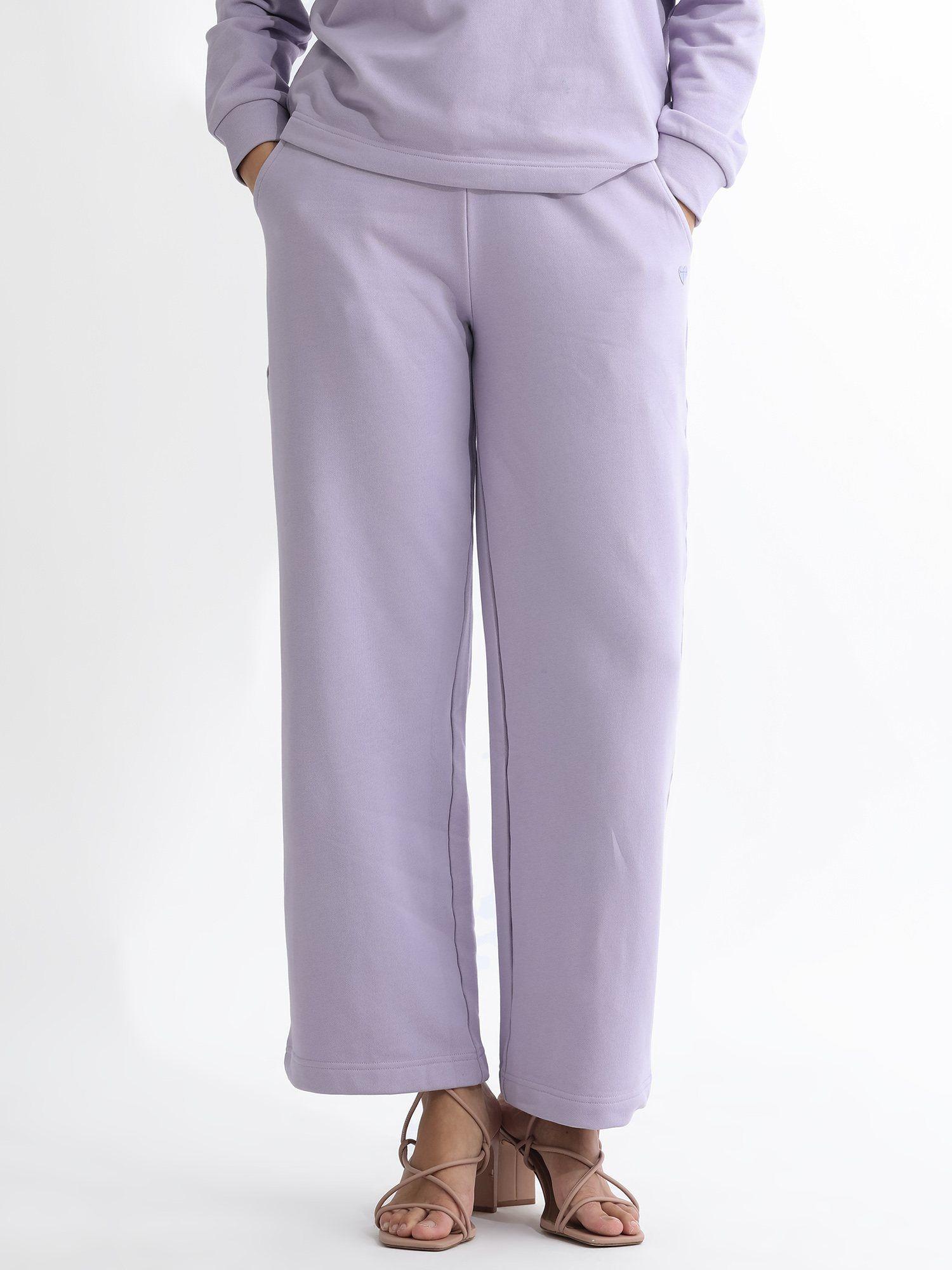 paso pastel purple solid trouser