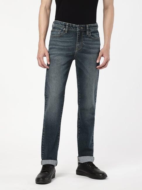 passion dark blue comfort fit lightly washed jeans