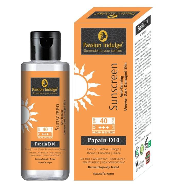 passion indulge papain d10 natural sunscreen - 100 gm