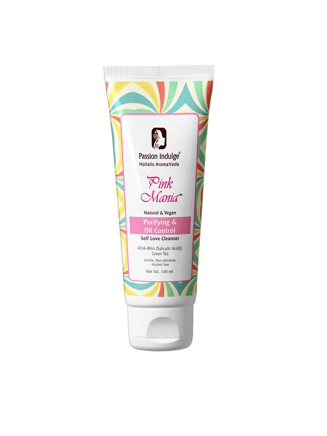 passion indulge pink mania purifying & oil control face cleanser with aha bha - 100ml