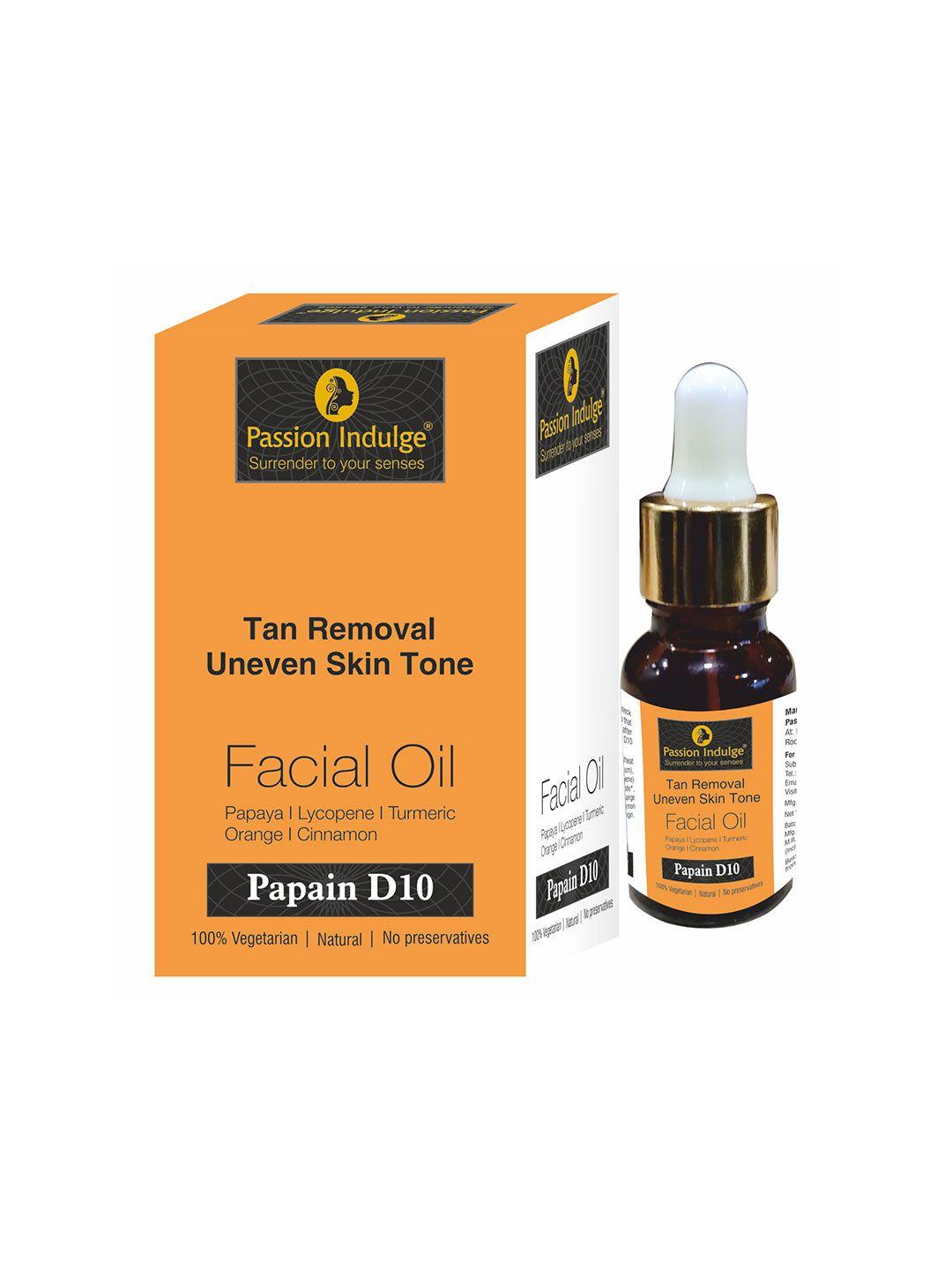 passion indulge unisex tan removal papain d10 face oil serum
