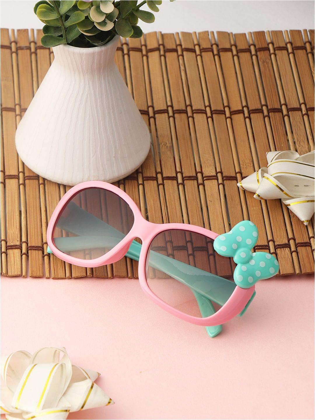 passion petals girls brown lens & pink oval sunglasses with polarised and uv protected lens