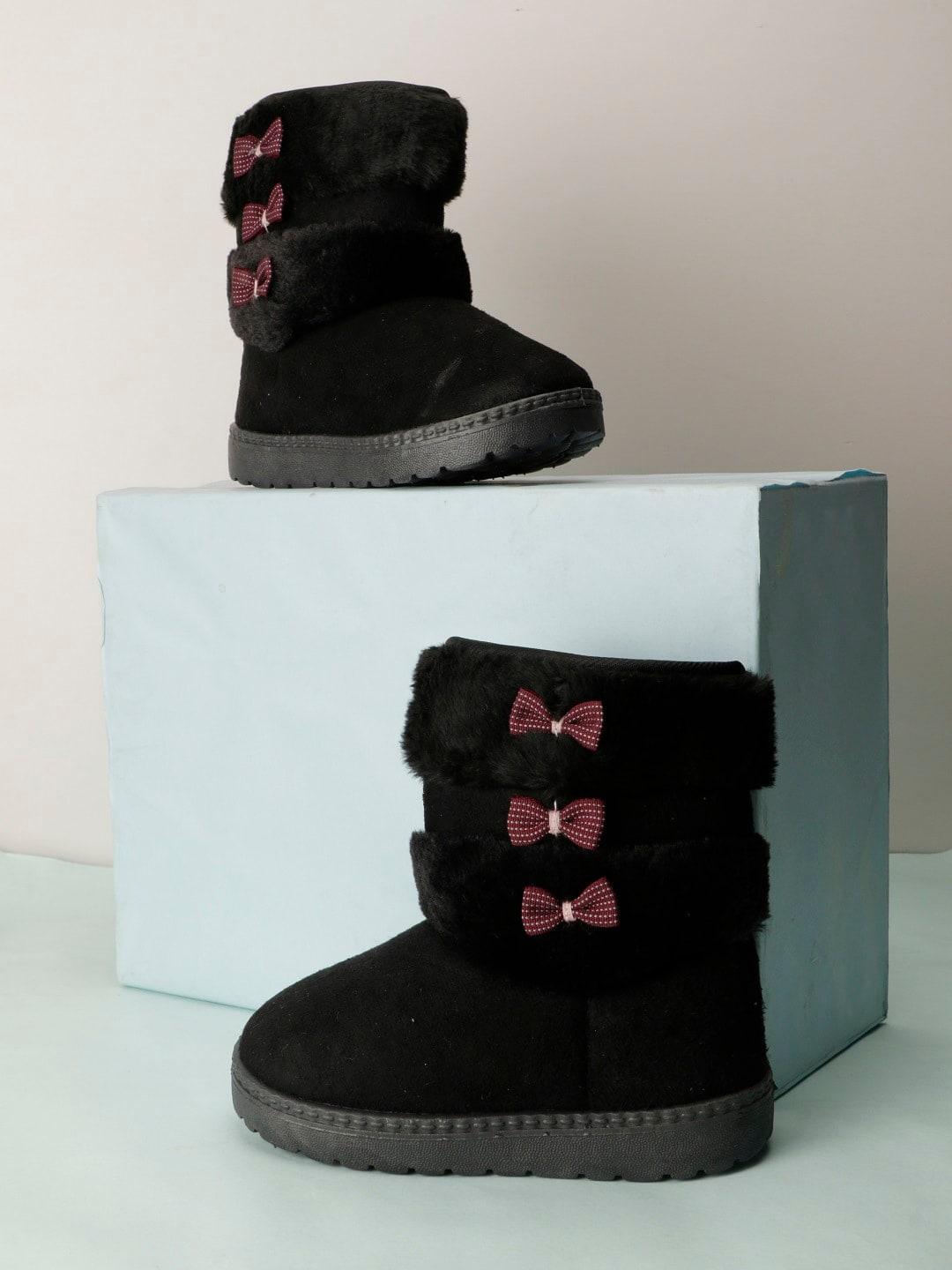 passion petals girls colourblocked suede winter boots
