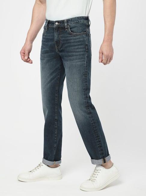 passion blue comfort fit lightly washed jeans