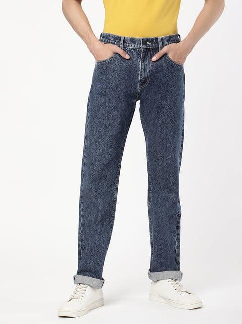 passion blue regular fit lightly washed jeans