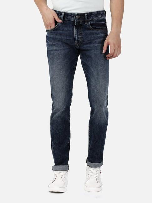 passion blue slim fit lightly washed jeans