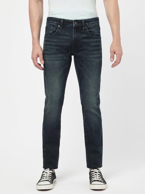 passion dark blue slim fit lightly washed jeans