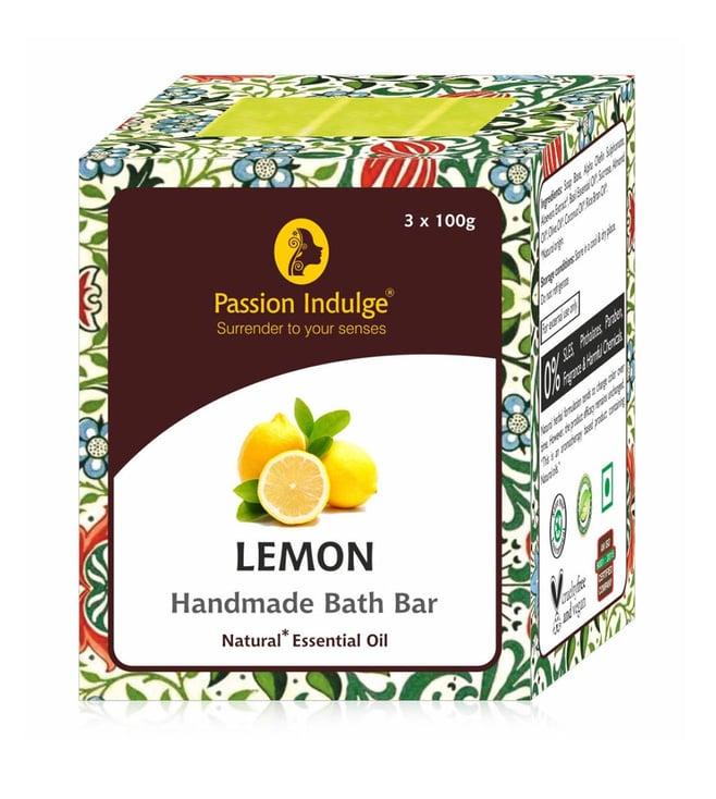 passion indulge lemon bath bar - set of 3