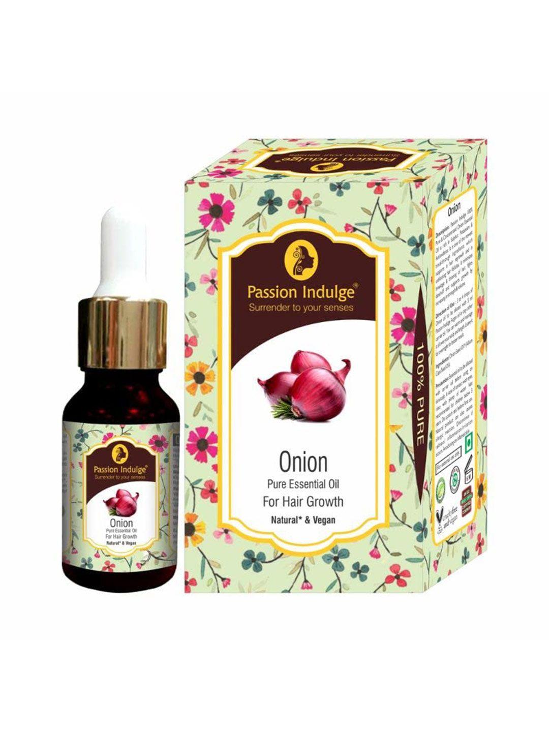 passion indulge natural & vegan onion pure essential oil for hair growth - 10 ml