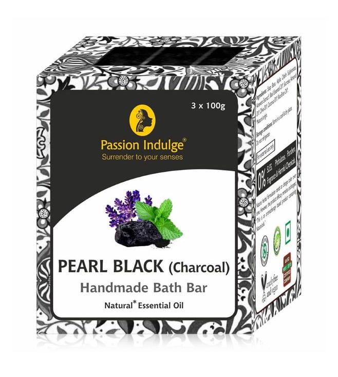 passion indulge natural handmade bath bar soap charcoal - 300 gm (pack of 3)