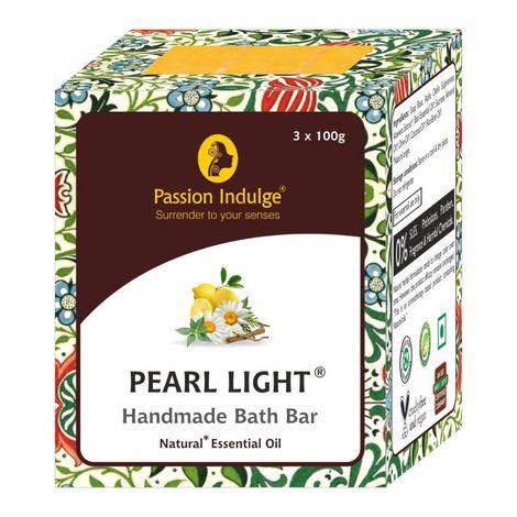 passion indulge pearl light handmade bath bar soap - 100gm each ( pack of 3 )