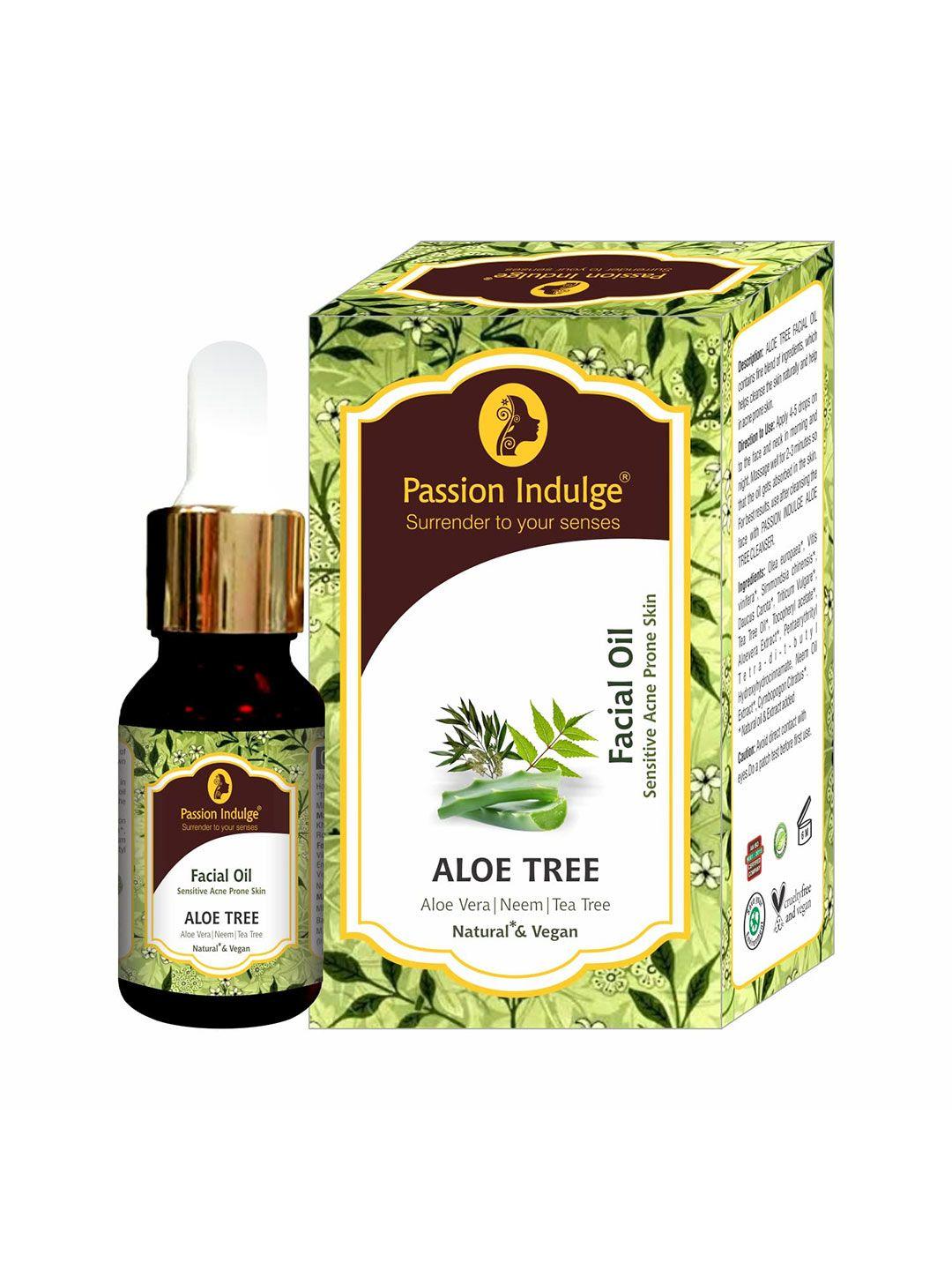 passion indulge unisex natural aloe tea tree facial ayurvedic oil - 15 ml