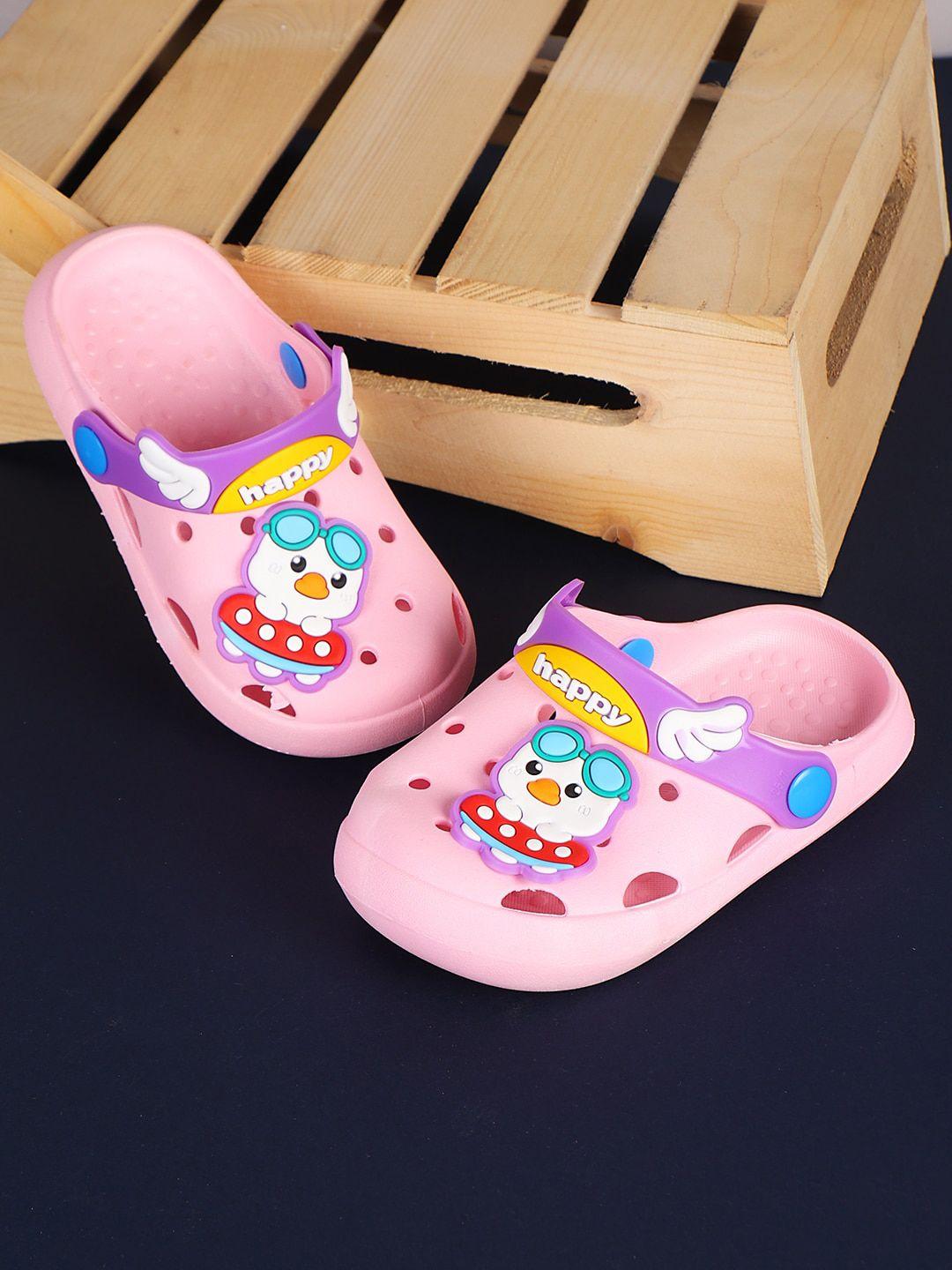 passion petals infant girls applique lightweight clogs