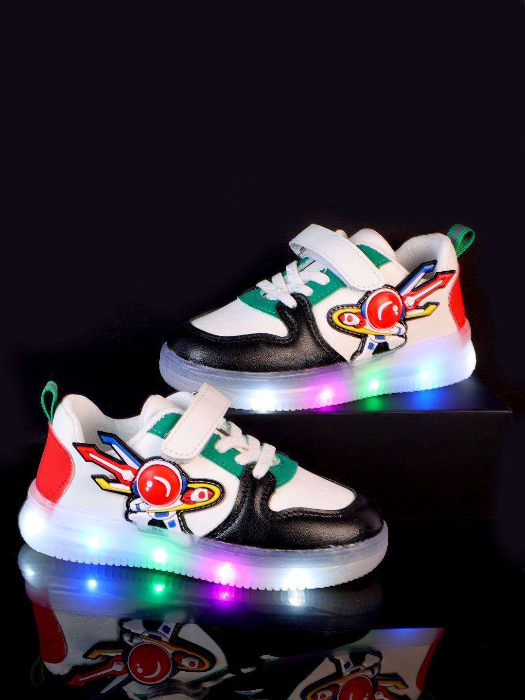 passion petals kids colourblocked led lightweight sneakers