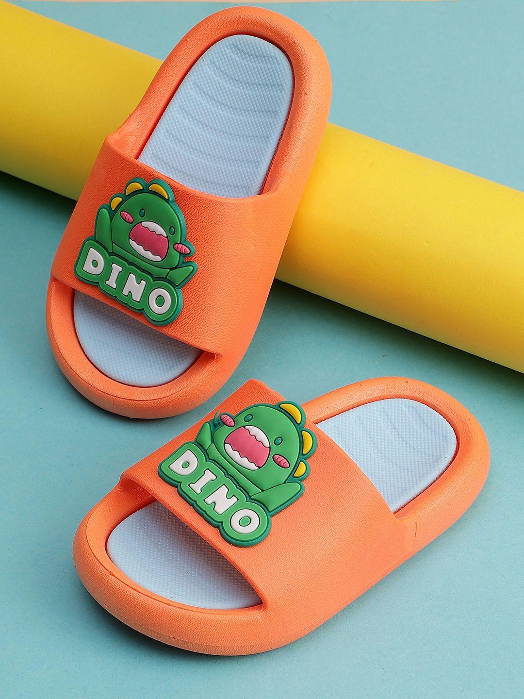 passion petals kids dino embossed lightweight sliders