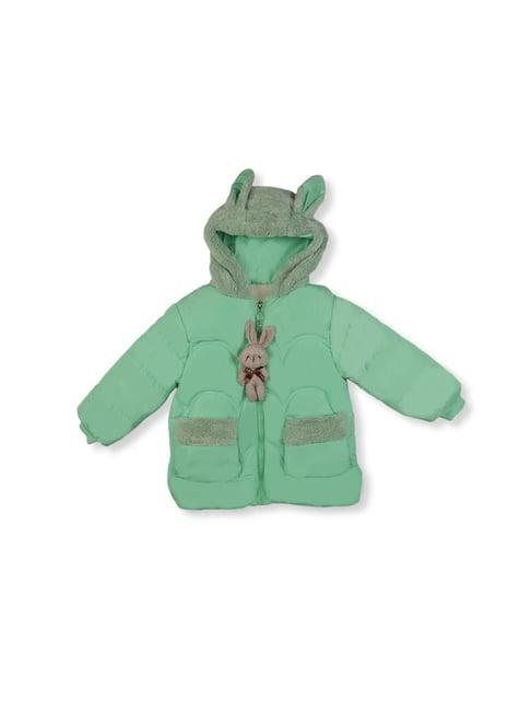 passion petals kids green quilted jacket