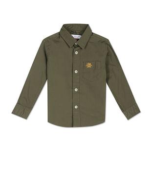 patch pocket solid shirt