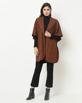 patch-pocket button closure cape