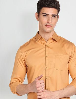 patch pocket solid shirt