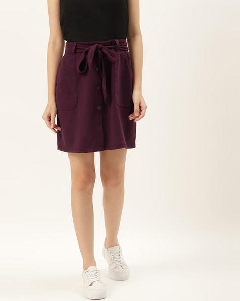 patch pockets straight skirt