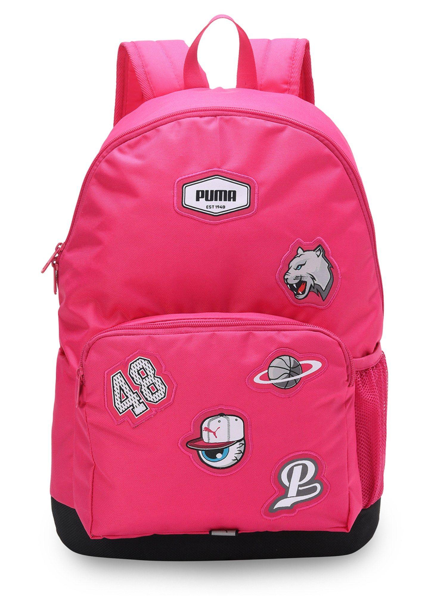 patch unisex pink backpack