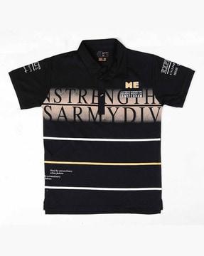 patch-work polo t-shirt