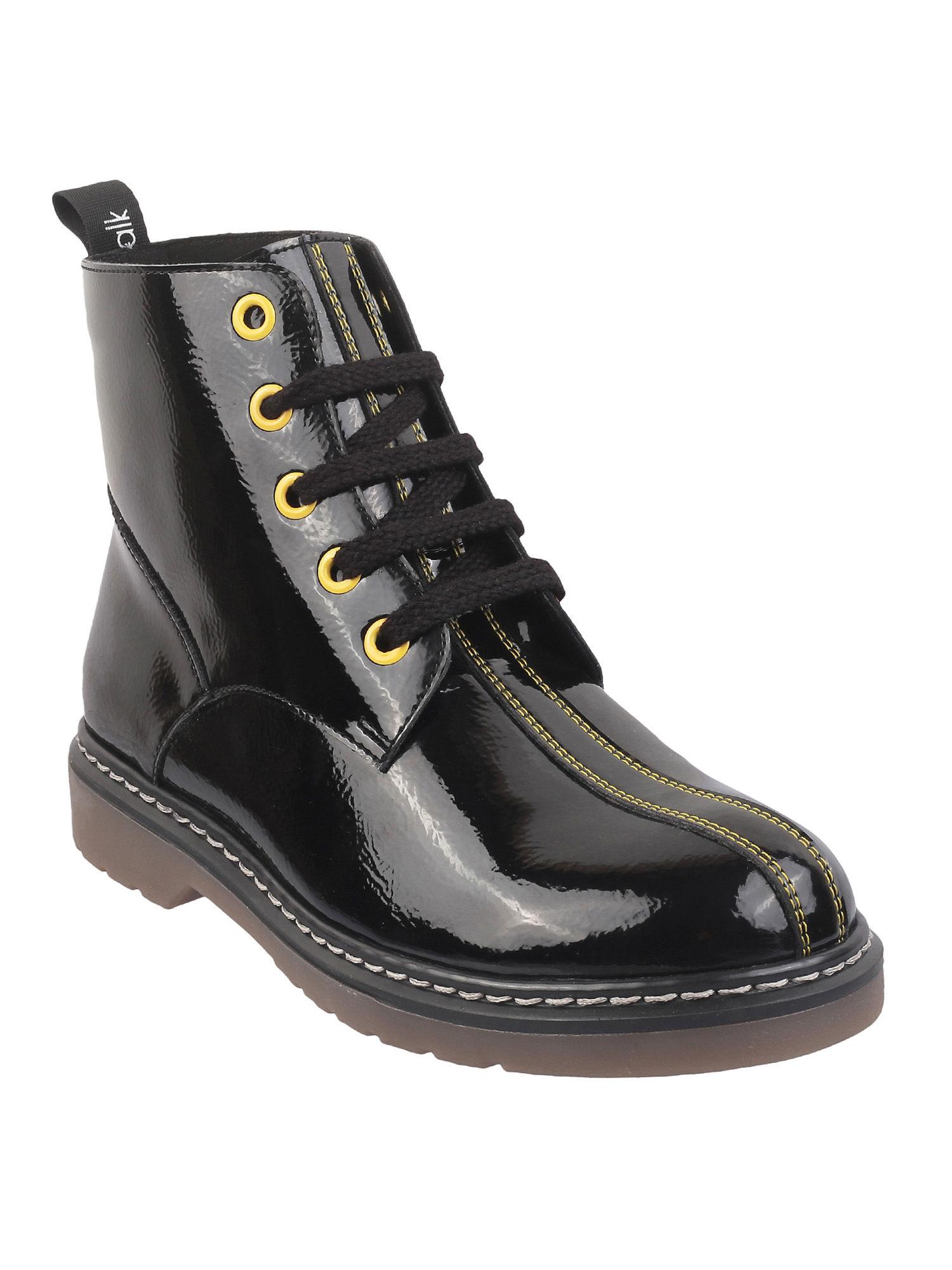 patent combat black boots