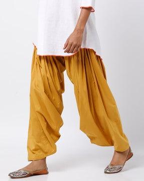 patiala pants with drawstring waistband